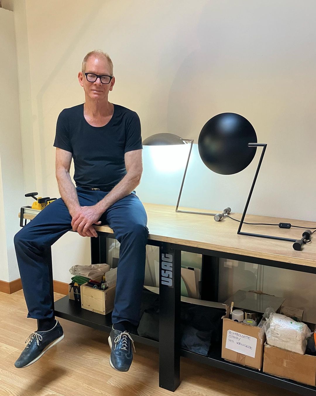 Kevin Gray with his Zandt Lamp