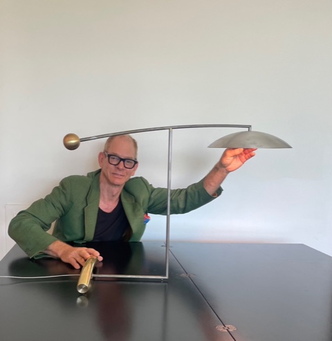 Kevin Gray with his Orbit Lamp