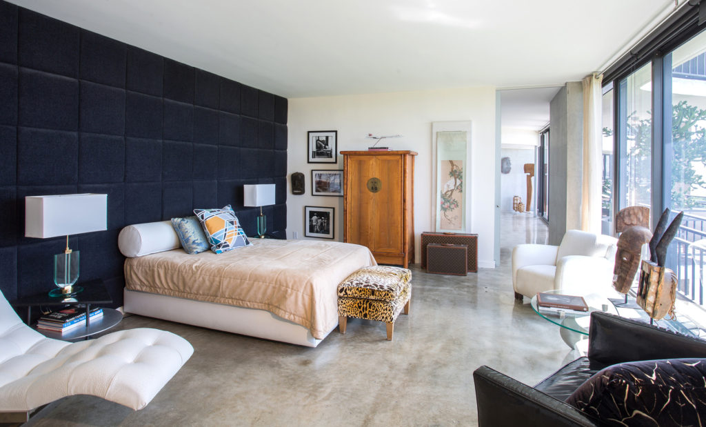 Bedroom of Interior designer Kevin Gray’s condo| Kevin Gray Design