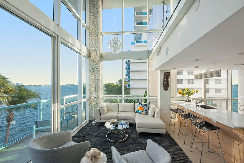 Living Room - Small Place, Small Budget, Big Return- Miami Corner Duplex | Interior Designer Kevin Gray | Kevin Gray Design