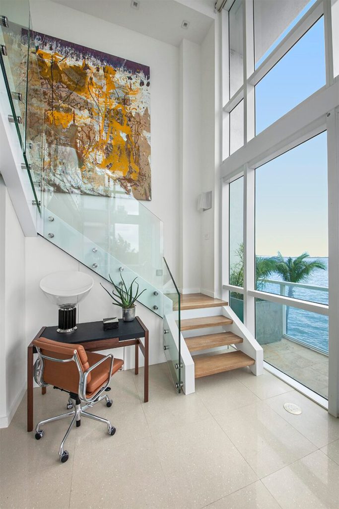 Staircase - Small Place, Small Budget, Big Return- Miami Corner Duplex | Interior Designer Kevin Gray | Kevin Gray Design