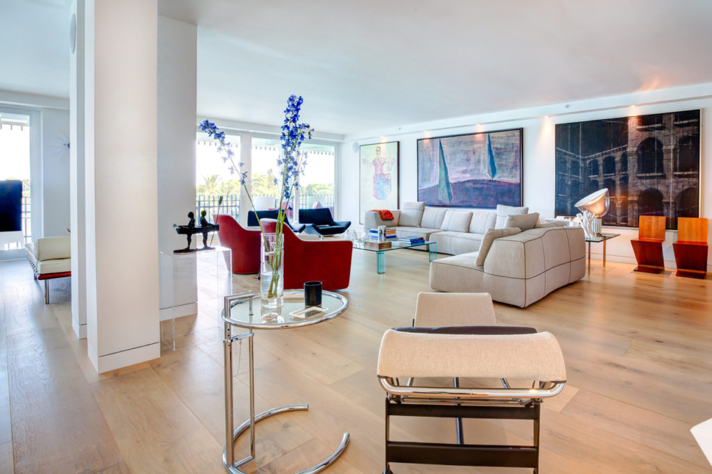 Living Room | Bay Harbor Islands Art Collectors | Kevin Gray Design