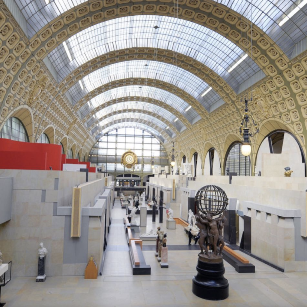Musée d’Orsay, Paris. Architect Gai Aulenti redesigned an abandoned train station which opened in December of 1986 with criticism and praise with lines of 20,000 visitors a day!
