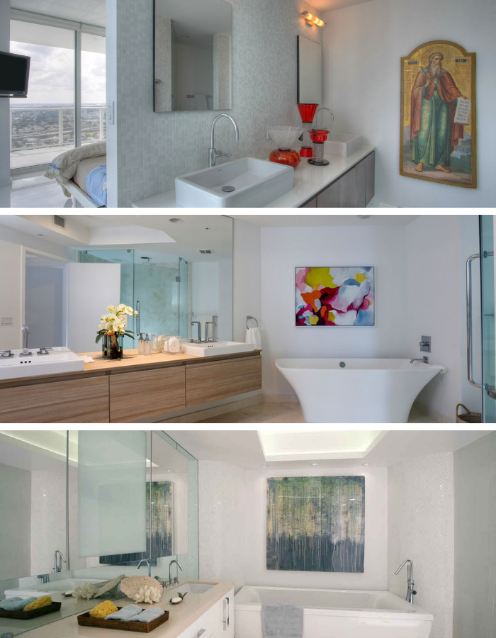 Statement art in bathroom design | Interior Designer Kevin Gray