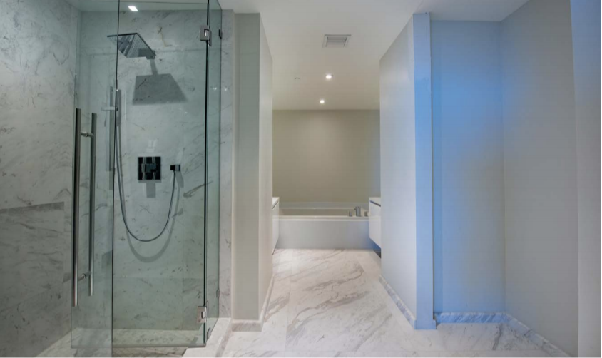 Before Bath | Paramount Residences Fort Lauderdale Rebuild and Redecoration by Kevin Gray Design