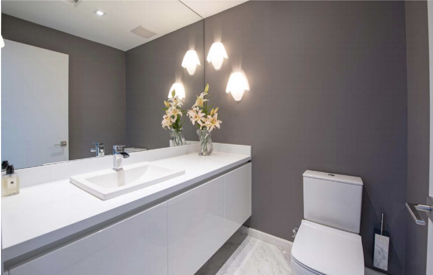 Guest Bathroom | Paramount Residences Fort Lauderdale Rebuild and Redecoration by Kevin Gray Design