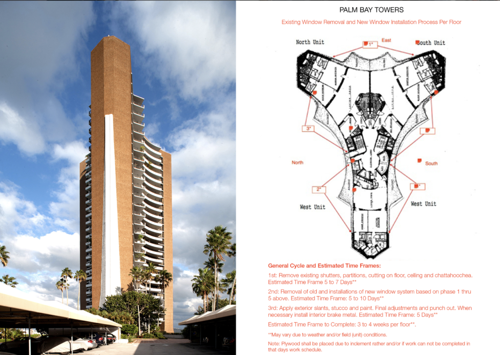 Palm Bay Towers Hurricane Window Installation by KGD