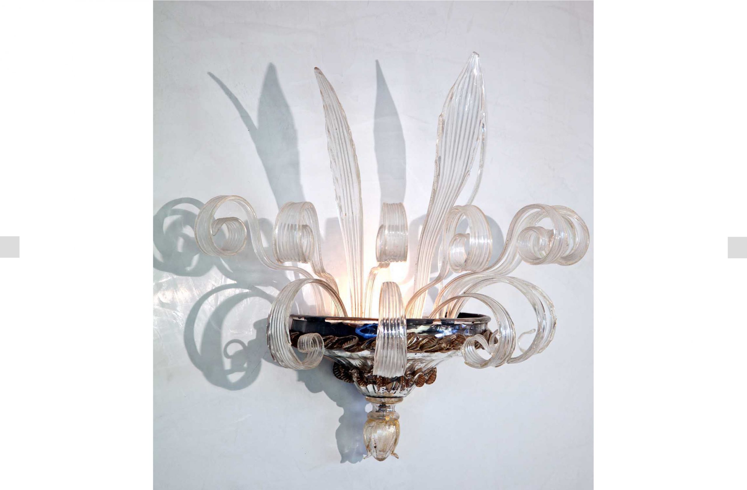 Kevin Gray's Apartment,Palm Bay Tower, Murano Sconce, Photo by Robin Hill
