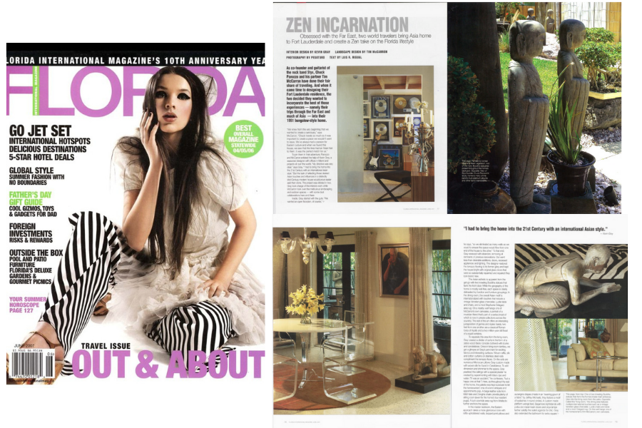 Interior Designer Kevin Gray featured in Florida International Magazine