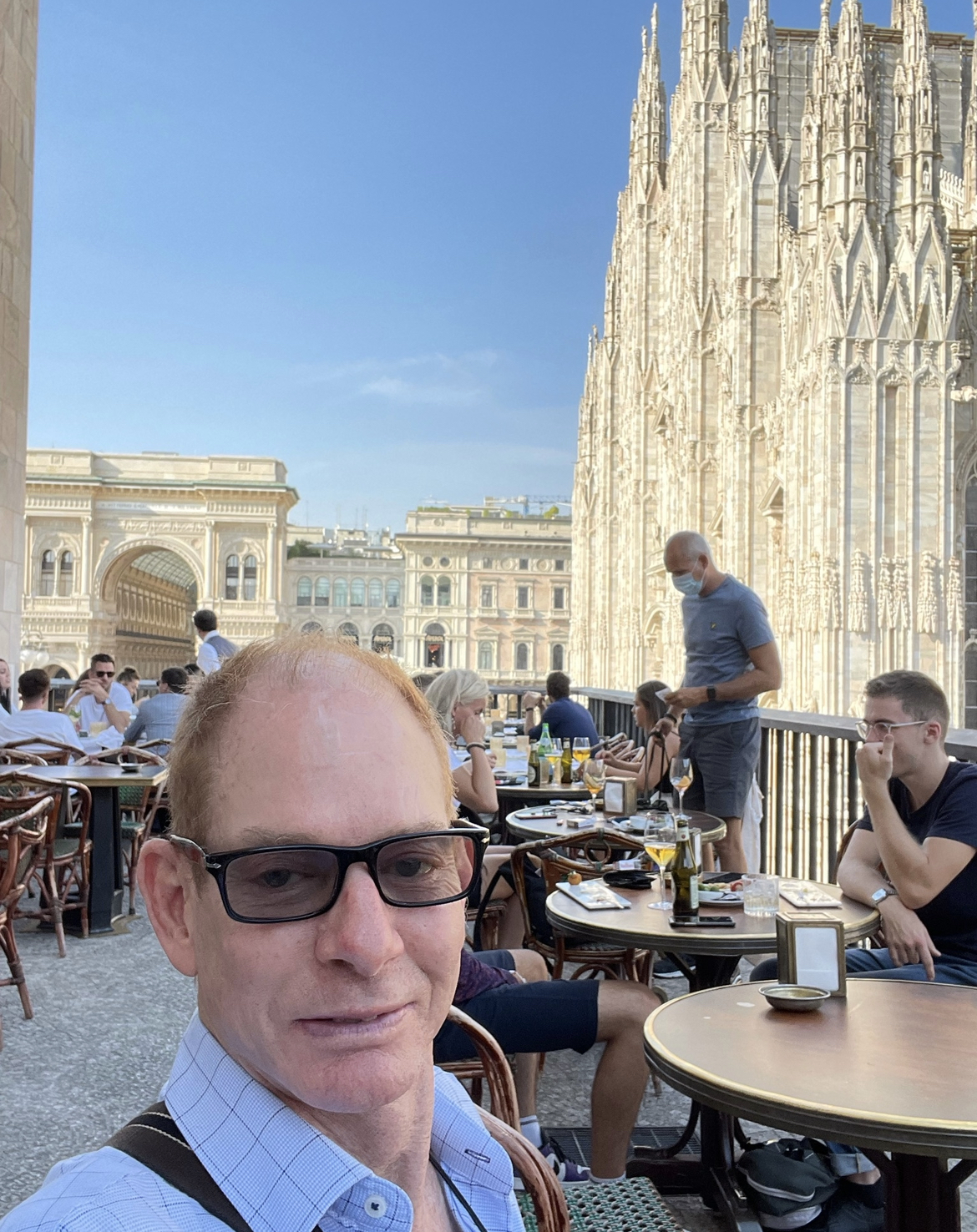 Interior Designer Kevin at work off Duomo Galleria Victor Emmanuel